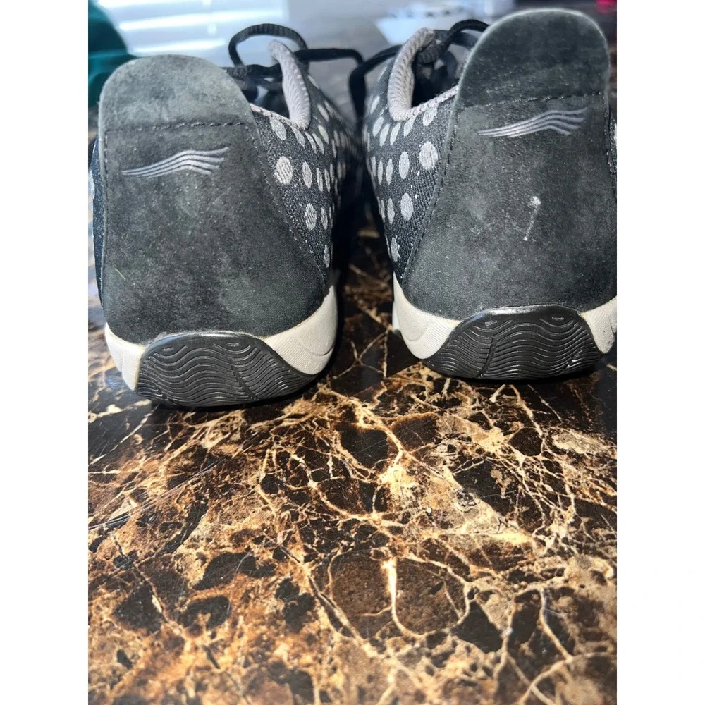 Dansko Charlie Black Grey Space Dye Polka Dot Walking Shoes Sneakers Womens 39